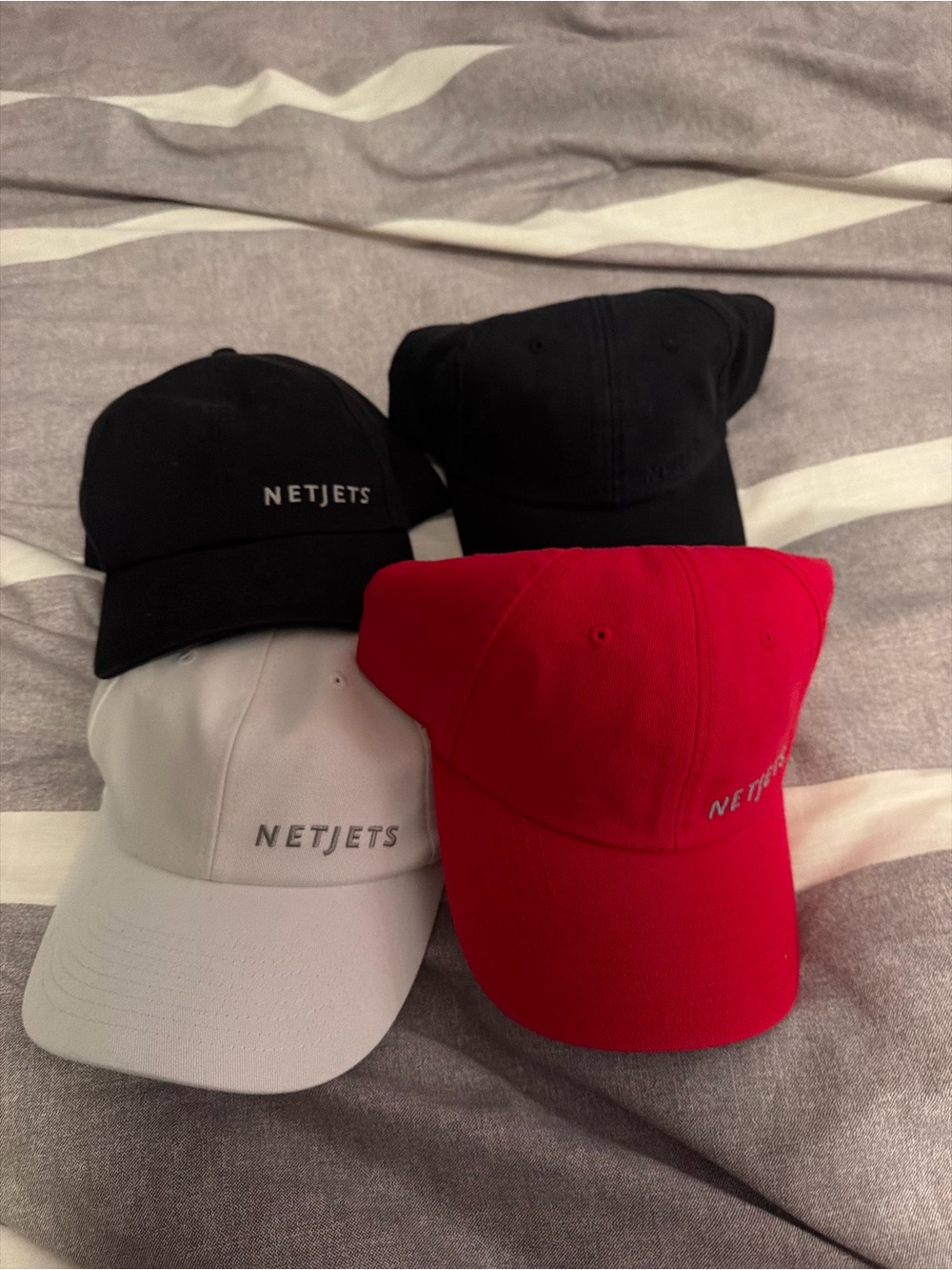 Brand New NetJets Baseball Hats - Set of Four